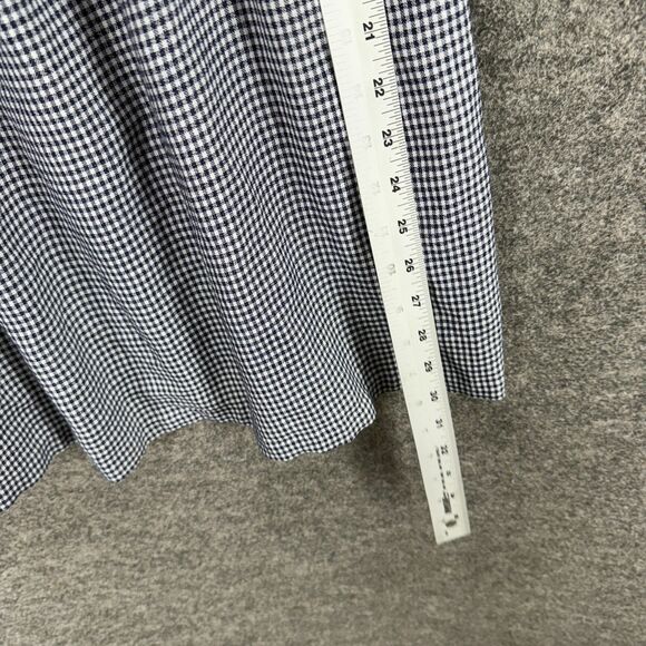 Ebby Andi Dress Women 14 Black Plaid Shift Short Sweetheart Button Sleeveless - Picture 4 of 6